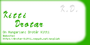 kitti drotar business card
