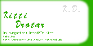 kitti drotar business card